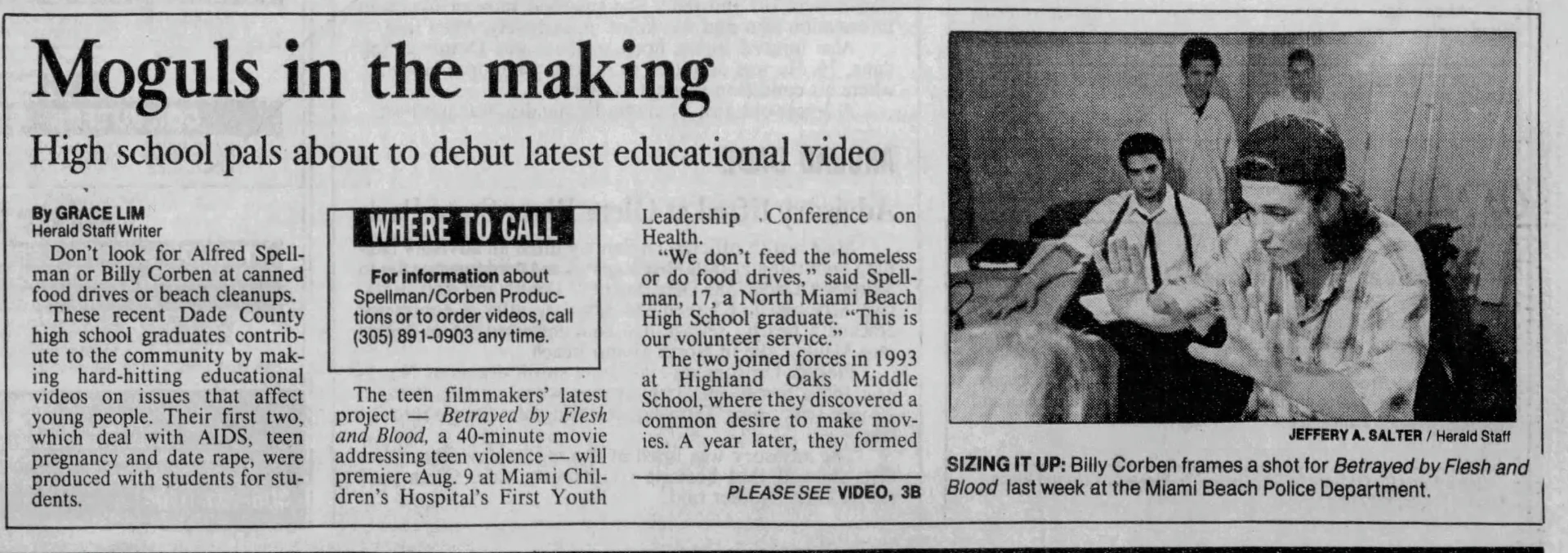 Moguls in the making / Public-service videos are teens' contribution
