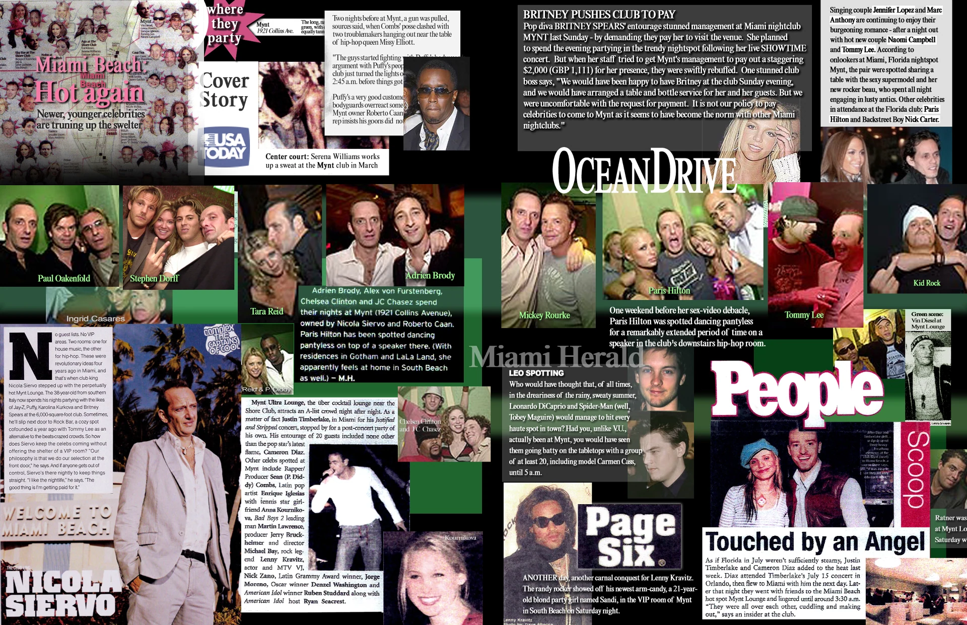 Clubland — press collage