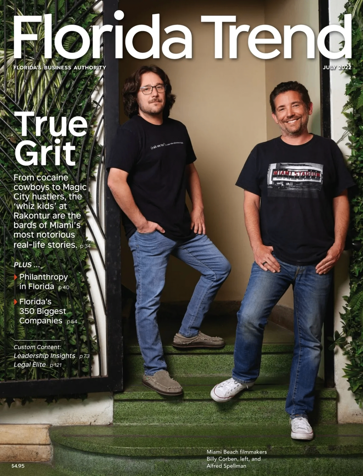 Florida Trend magazine cover — True Grit: the 'whiz kids' at Rakontur (July 2022)