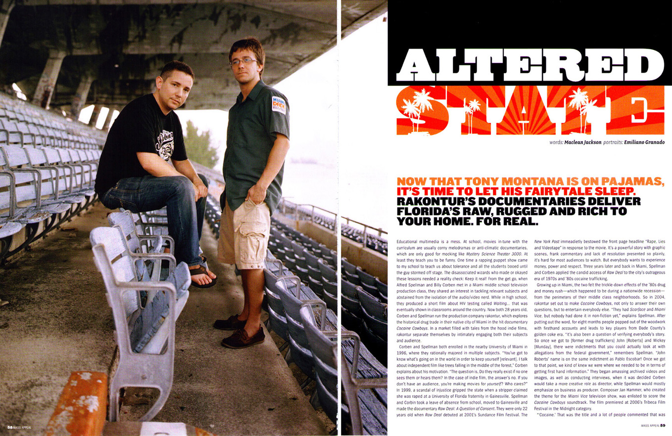 Mass Appeal — Altered State: Rakontur's documentaries deliver Florida's raw, rugged and rich