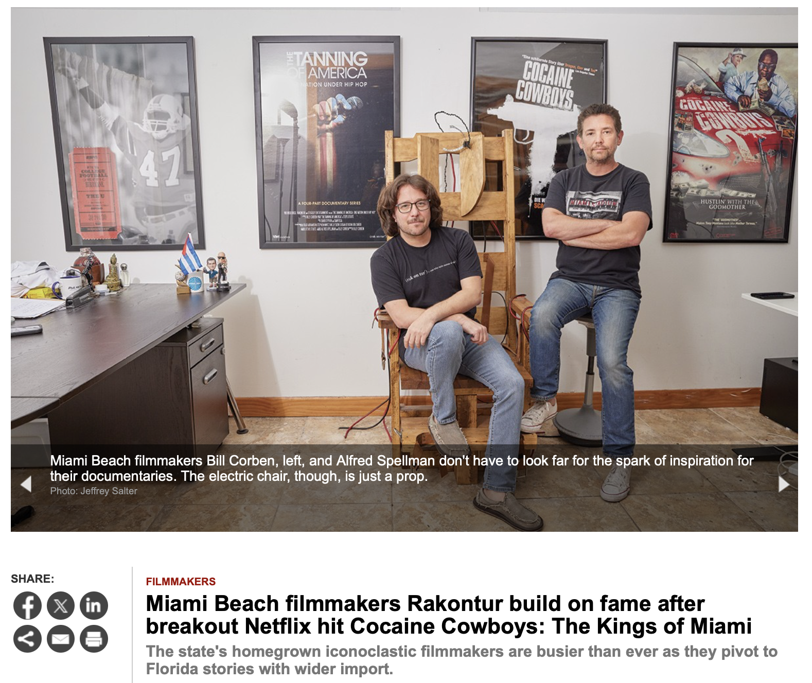Miami Beach filmmakers Rakontur build on fame after breakout Netflix hit Cocaine Cowboys: The Kings of Miami