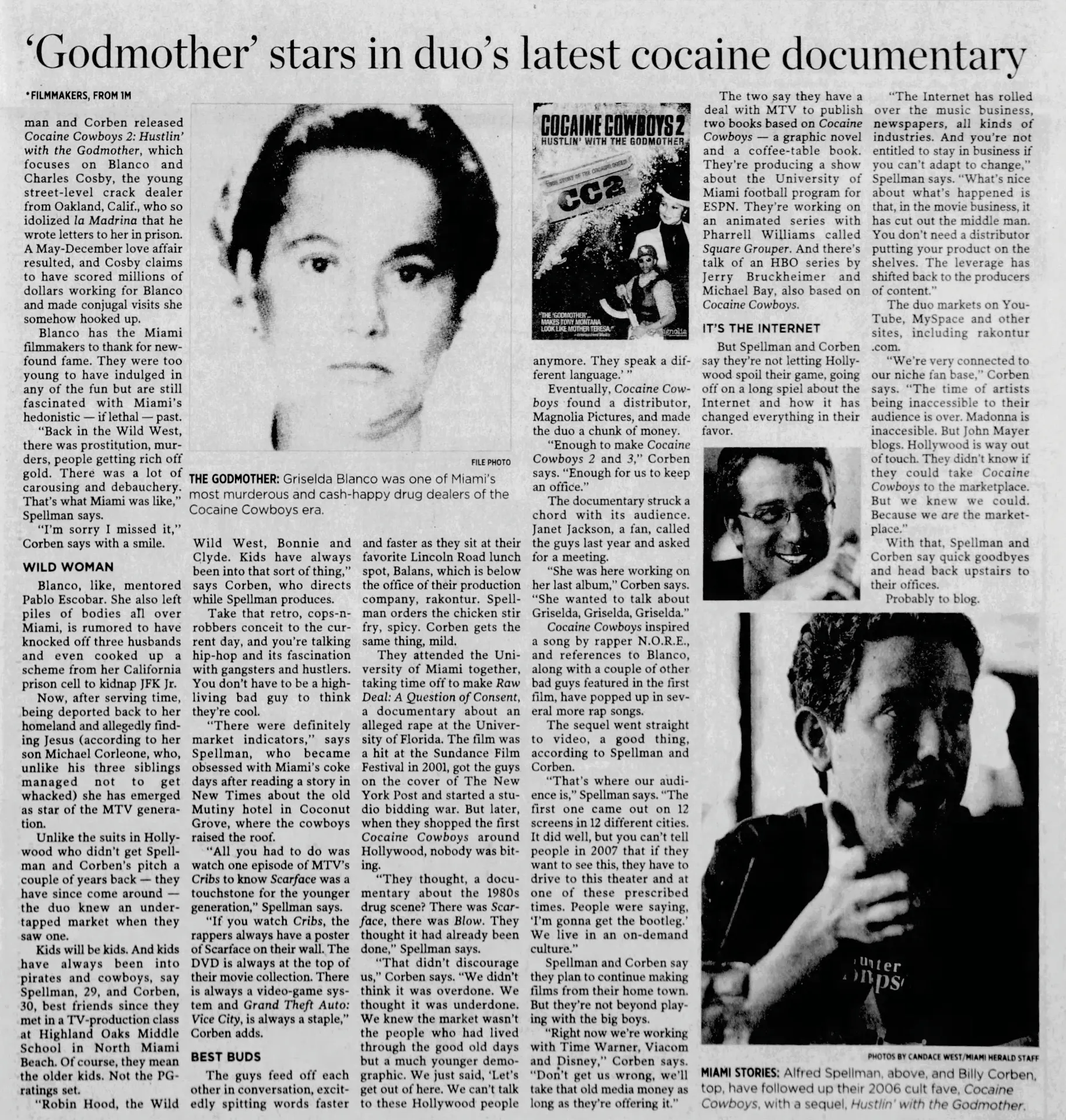 Godmother stars in duo’s latest cocaine documentary (p. 1)