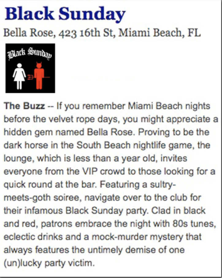 Black Sunday: The Buzz